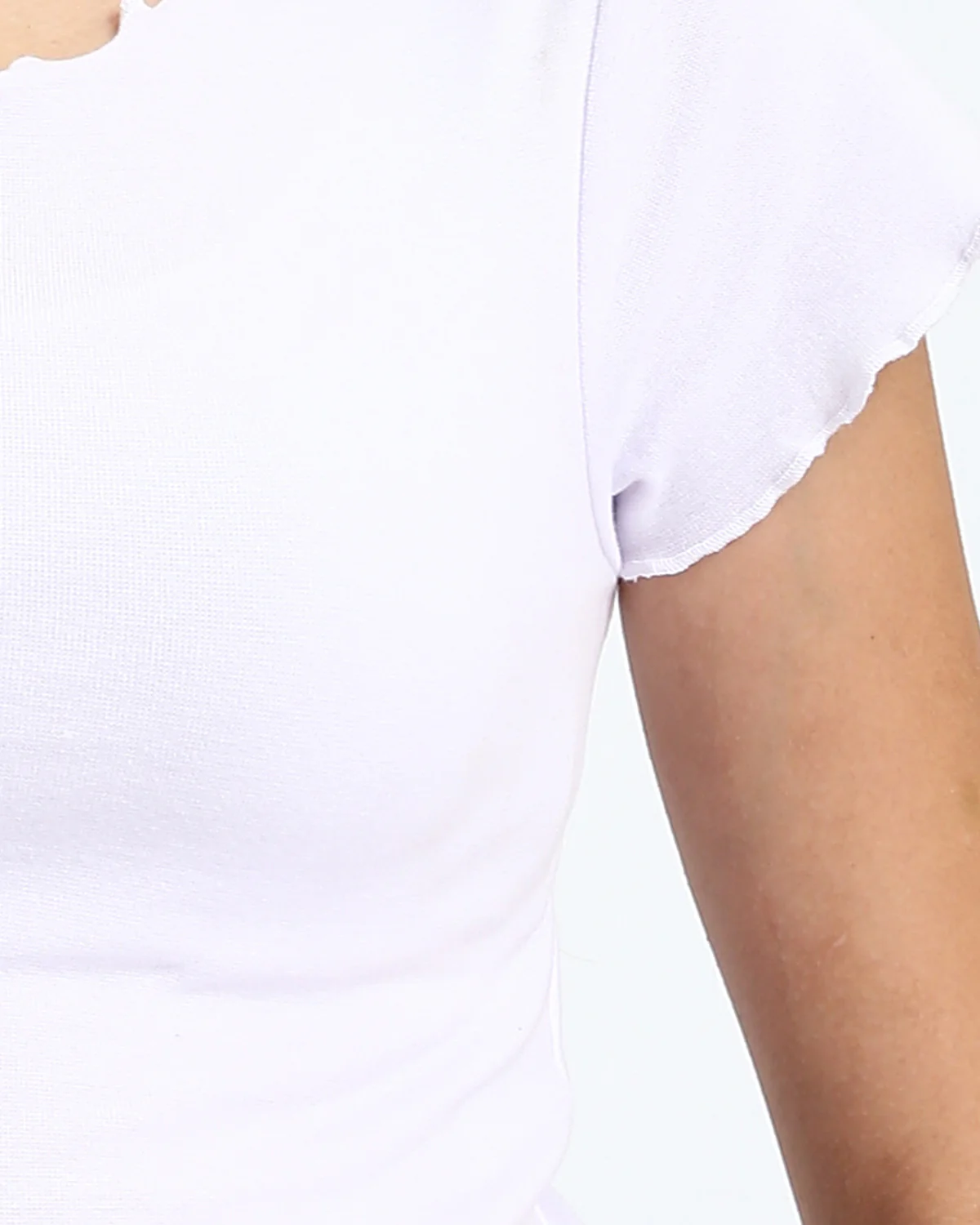 Ravin Women's Ribbed Lettuce-Edge Baby Tee - O204293 - Image 4