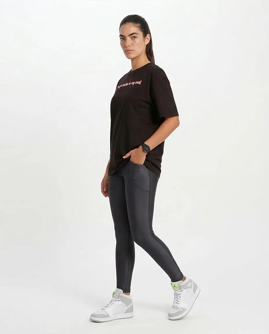Ravin Unisex Oversized "Icicles in my Soul" Graphic T-Shirt – Black - O204298 - Image 5