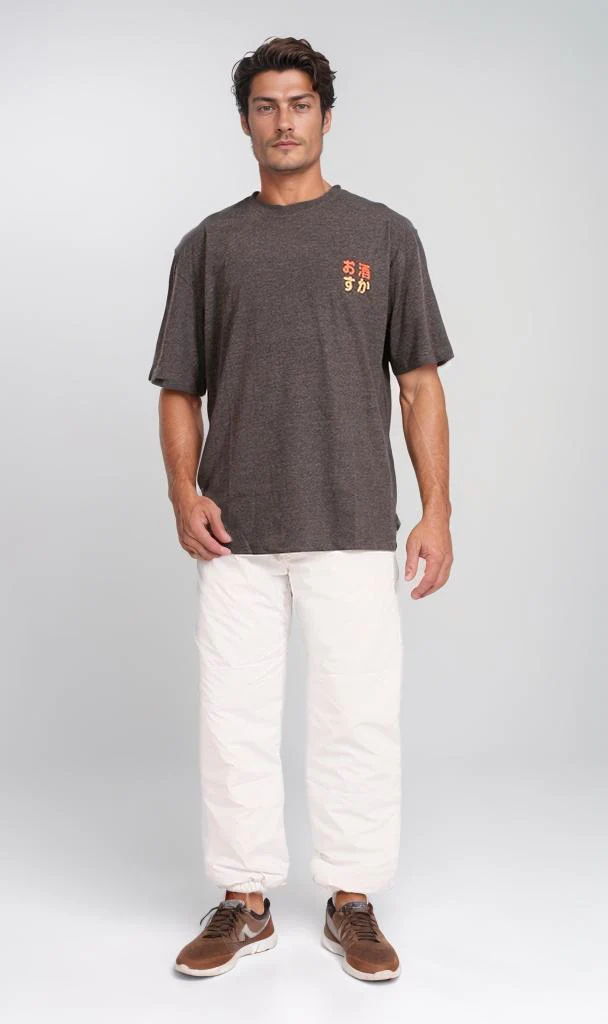 R204518 - Japanese Art Graphic T-Shirt – Charcoal Grey - Image 4