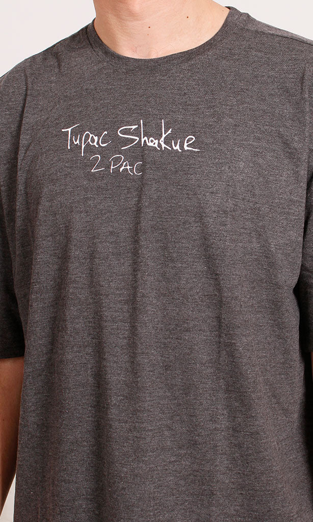 R204519 - Graphic Printed Oversized T-Shirt - Charcoal Grey - Image 3