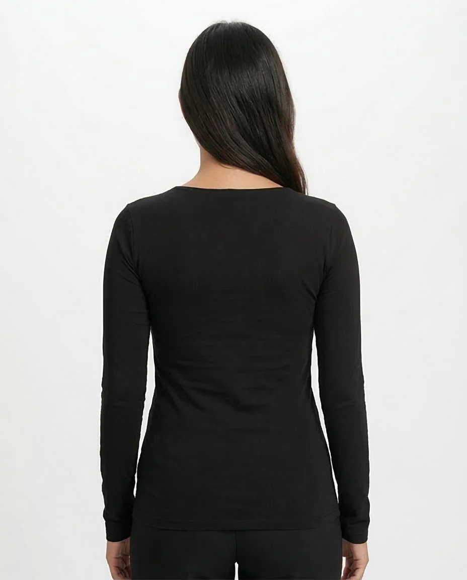 Ravin Women’s Essential Long-Sleeve Crewneck Jersey Top - R204600 - Image 2
