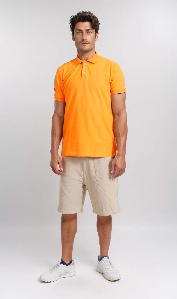 R204667 - Pique Polo Shirt - Bright Orange - Image 4