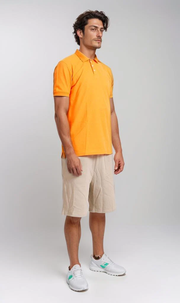R204667 - Pique Polo Shirt - Bright Orange - Image 5