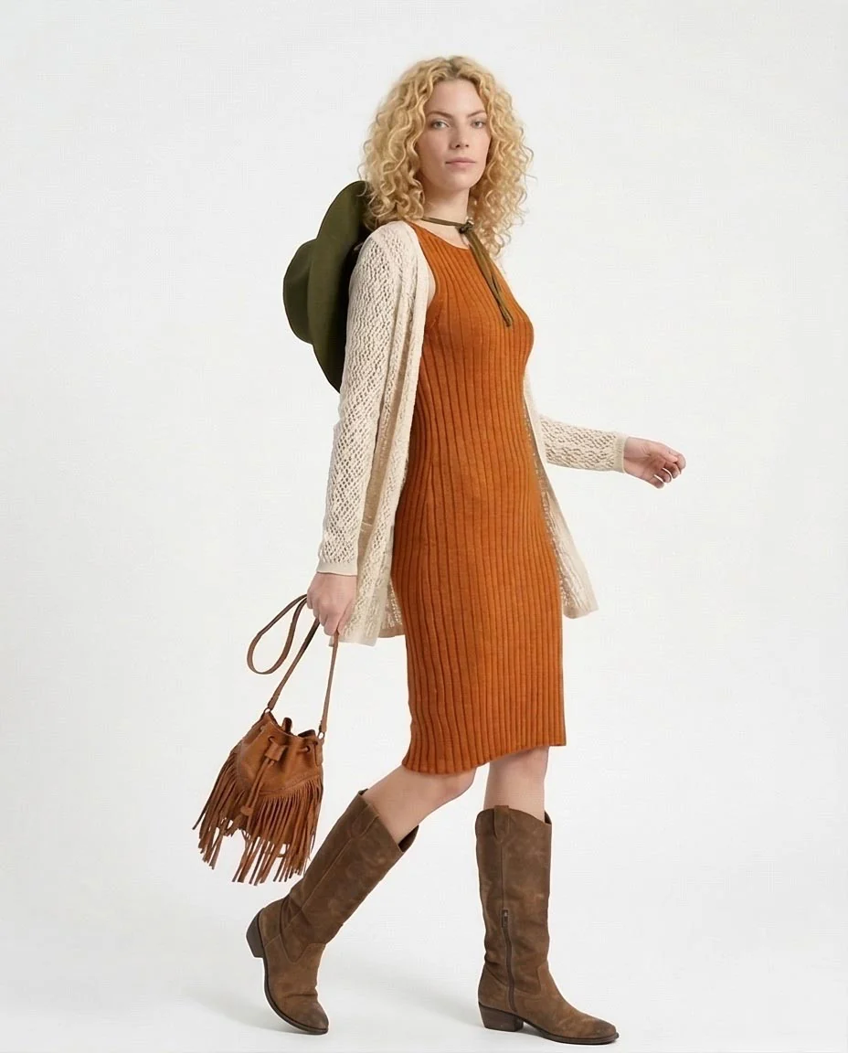 Ravin Women’s Rib-Knit Bodycon Midi Dress – Amber - R204687 - Image 5