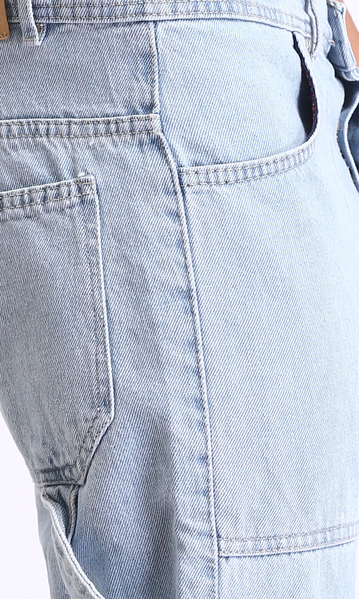 R204997 - Casual Jeans with Multiple Pockets - Ice Blue - Image 3
