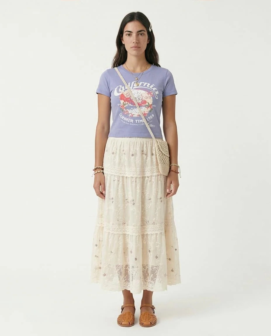 Ravin Vintage California Graphic Tee in Lavender - R205521 - Image 3