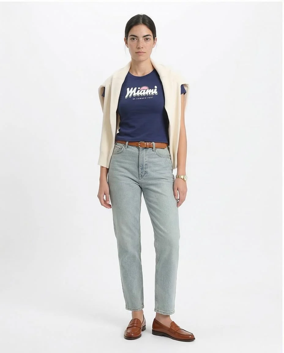 Ravin Women's Miami Summer Fest Graphic T-Shirt - Navy - R205862 - Image 3
