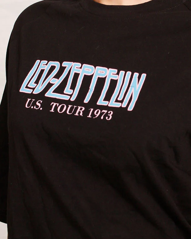 Ravin x Led Zeppelin: '73 U.S. Tour Oversized Graphic Teet - Black - R205873 - Image 4