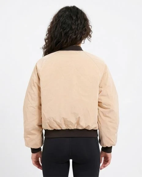 Ravin Women’s Cropped Insulated Bomber Jacket - Khaki/Chocolate - r205936 - Image 2