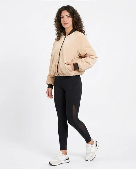 Ravin Women’s Cropped Insulated Bomber Jacket - Khaki/Chocolate - r205936 - Image 4