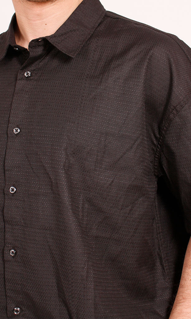 R206336 - Ready Garment Short-Sleeve Button-Up Shirt - Black - Image 3