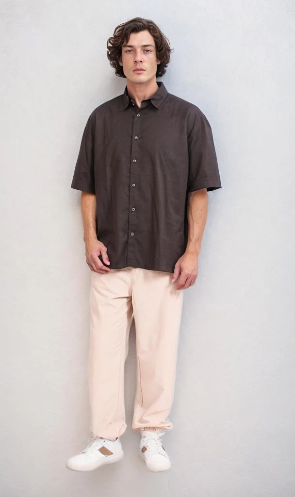 R206336 - Ready Garment Short-Sleeve Button-Up Shirt - Black - Image 4