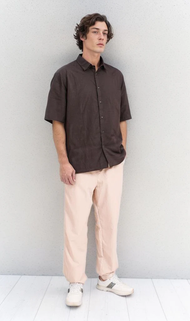R206336 - Ready Garment Short-Sleeve Button-Up Shirt - Black - Image 5