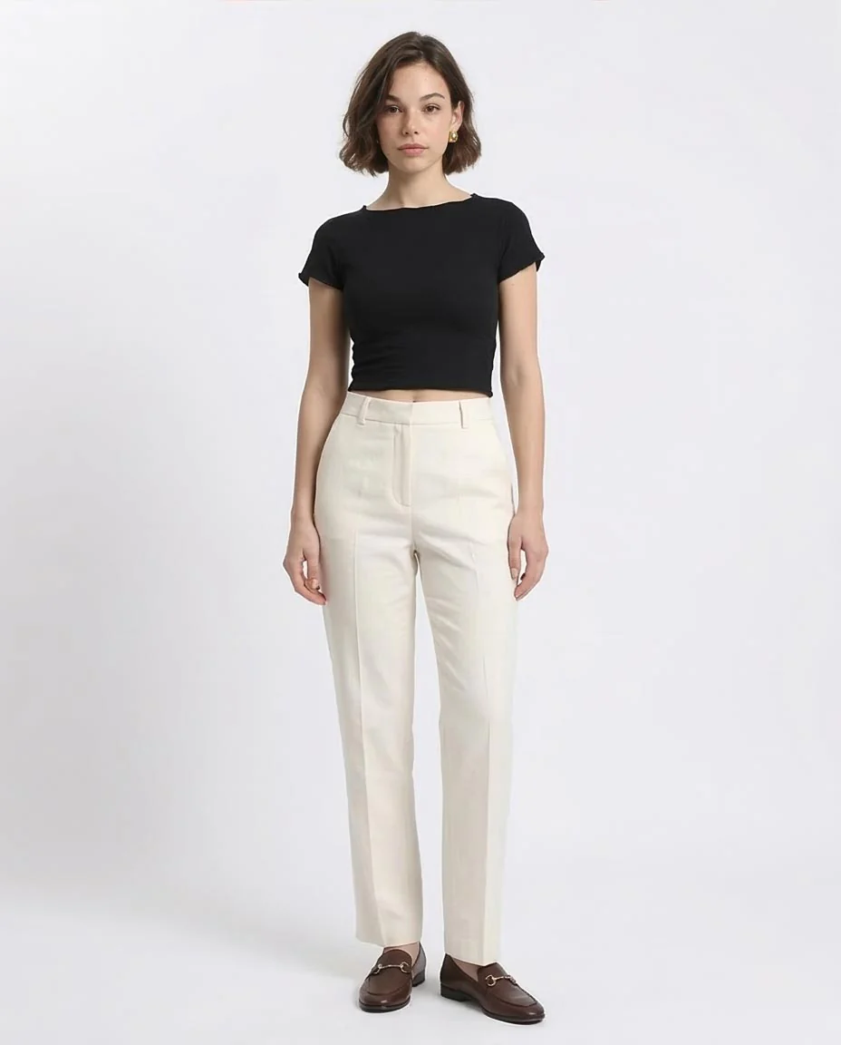Ravin Women's Lettuce-Trim Ribbed Crop Top - Black - R206378 - Image 3