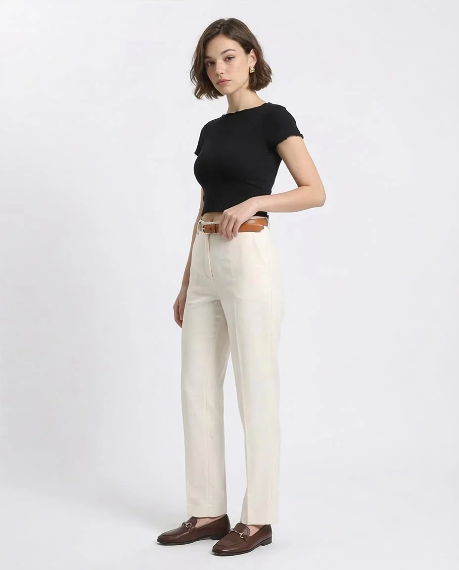 Ravin Women's Lettuce-Trim Ribbed Crop Top - Black - R206378 - Image 5