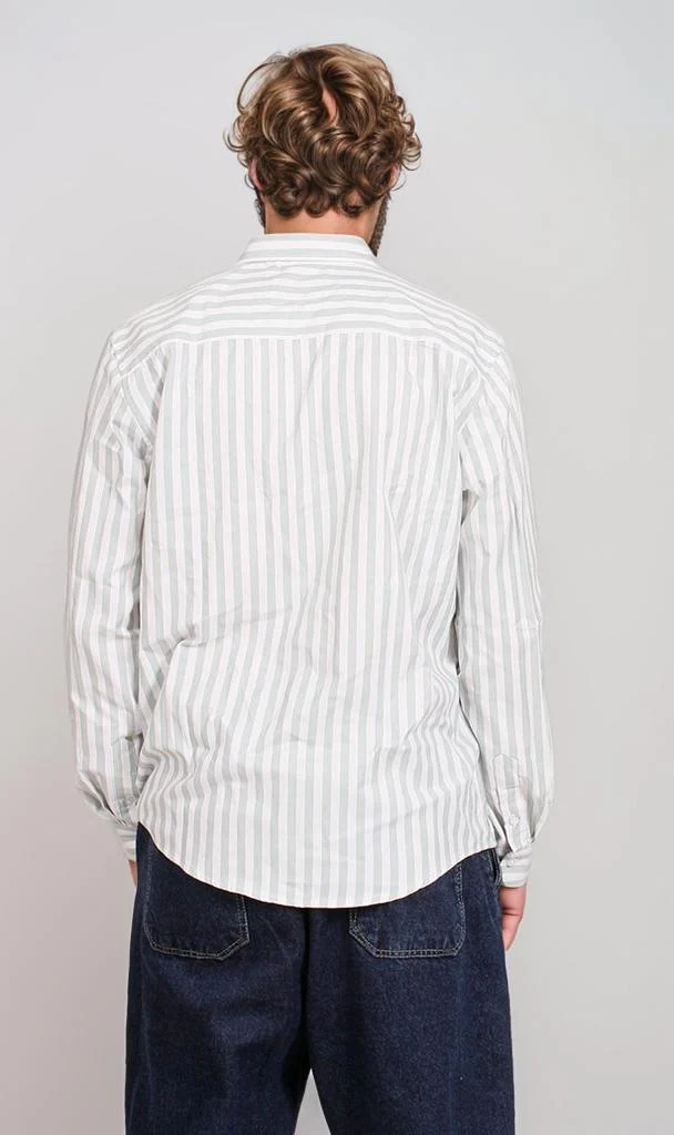 R206386-R206386 - Striped Button-Up Shirt - Off-White - Image 2