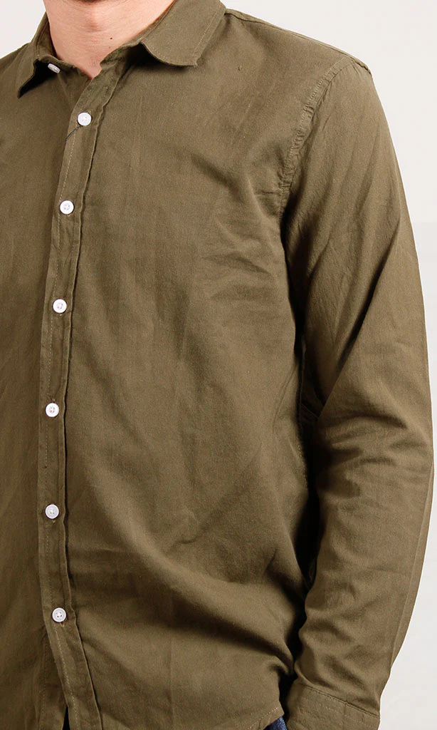 R206395-R206395 - Button-Up Shirt - Olive Green - Image 3