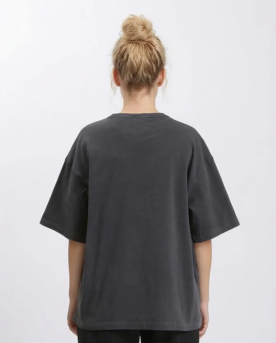 Ravin Oversized Vintage-Wash Cotton T-Shirt – Charcoal - R206499 - Image 2