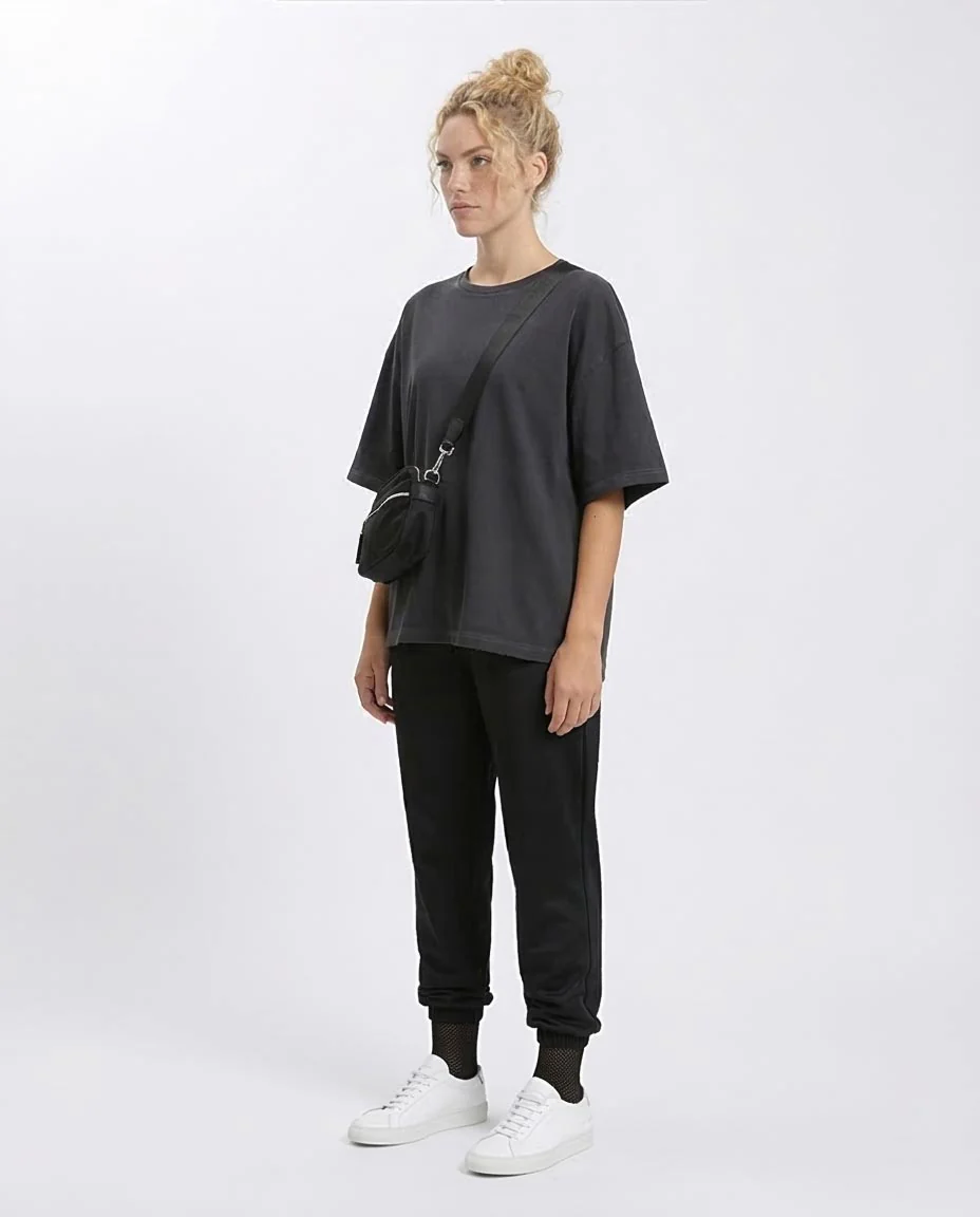 Ravin Oversized Vintage-Wash Cotton T-Shirt – Charcoal - R206499 - Image 5