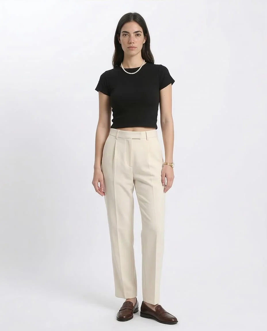 Ravin Women's Essential Ribbed Crew Neck Crop Top - Black - R206518 - Image 3