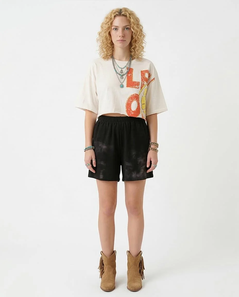 Ravin Women's Vintage Lemon Graphic Cropped T-Shirt  - White - R206581 - Image 3