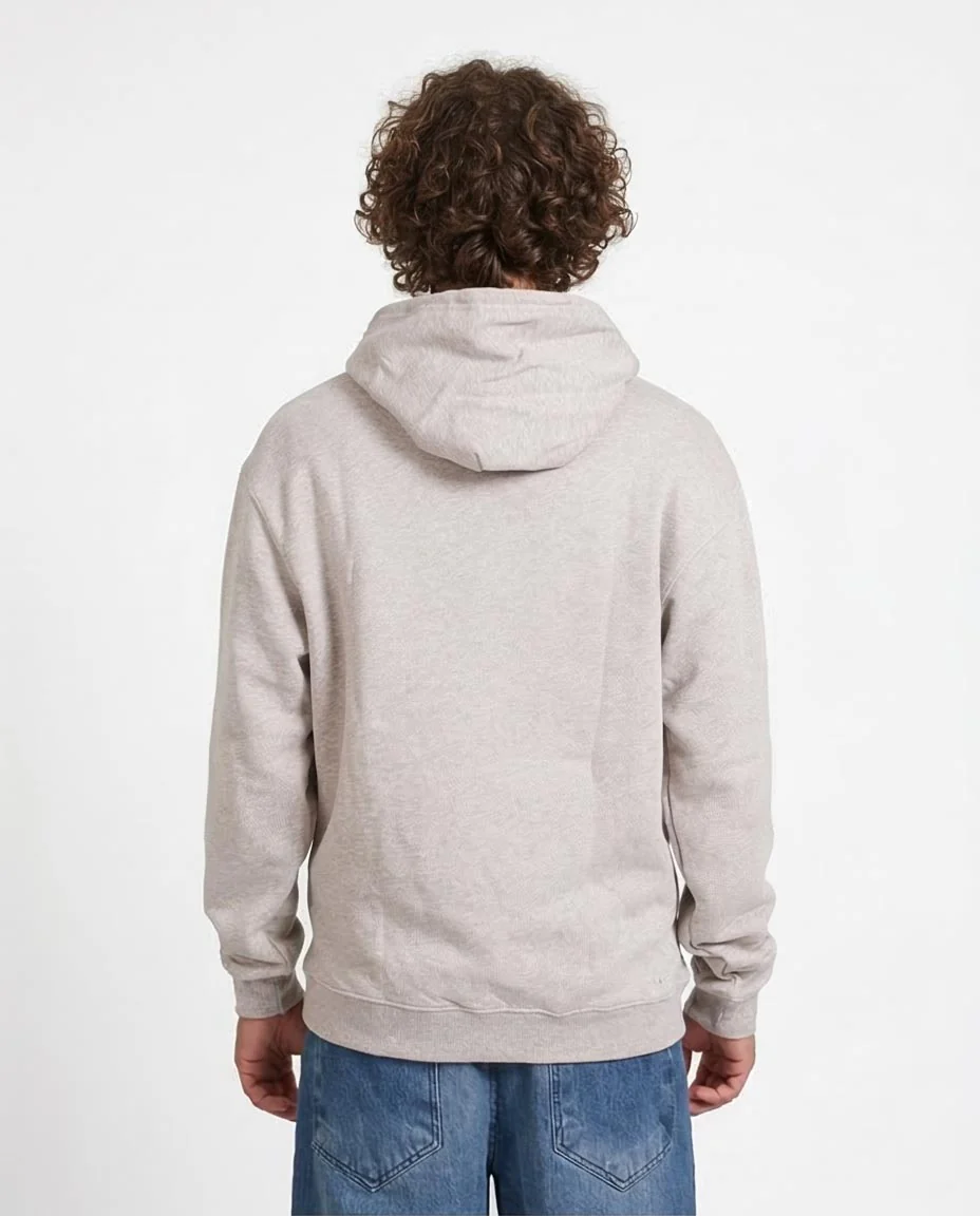 Ravin Men’s Relaxed Fit Beige Hoodie with Contrast Drawstrings - R206835 - Image 2