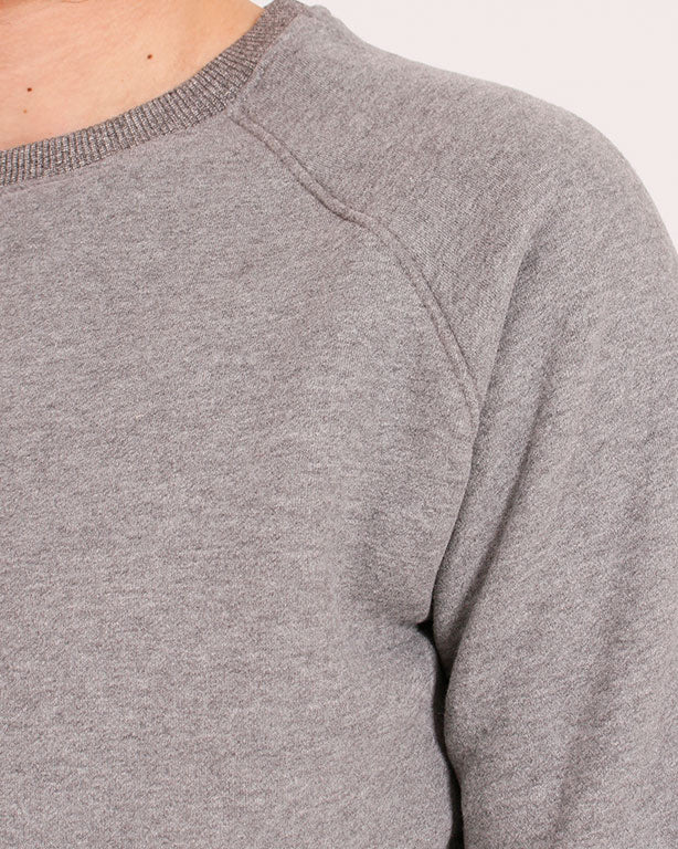 Ravin Men’s Premium Raglan-Sleeve Sweatshirt – Heathered Grey - R206842 - Image 4