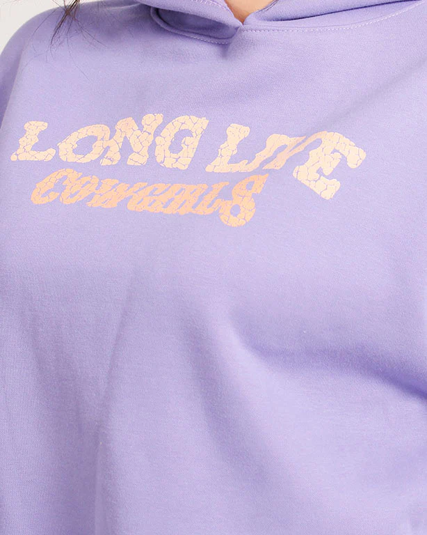 Ravin Women’s Oversized "Long Live Cowgirls" Graphic Hoodie – Lavender - R206858 - Image 3