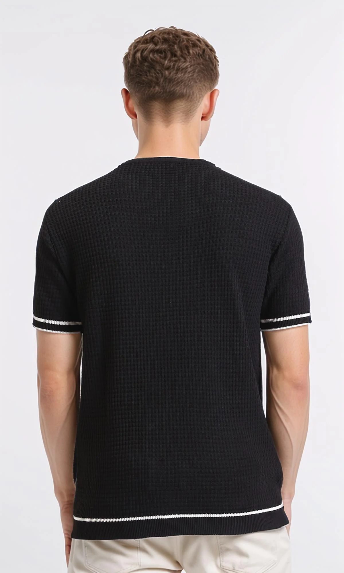 R206907 - Slip On Short Sleeves Tee - Black - Image 2