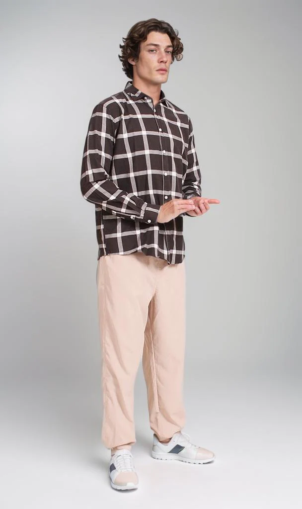 R207322 - Checked Button-Up Shirt - Black & White - Image 5