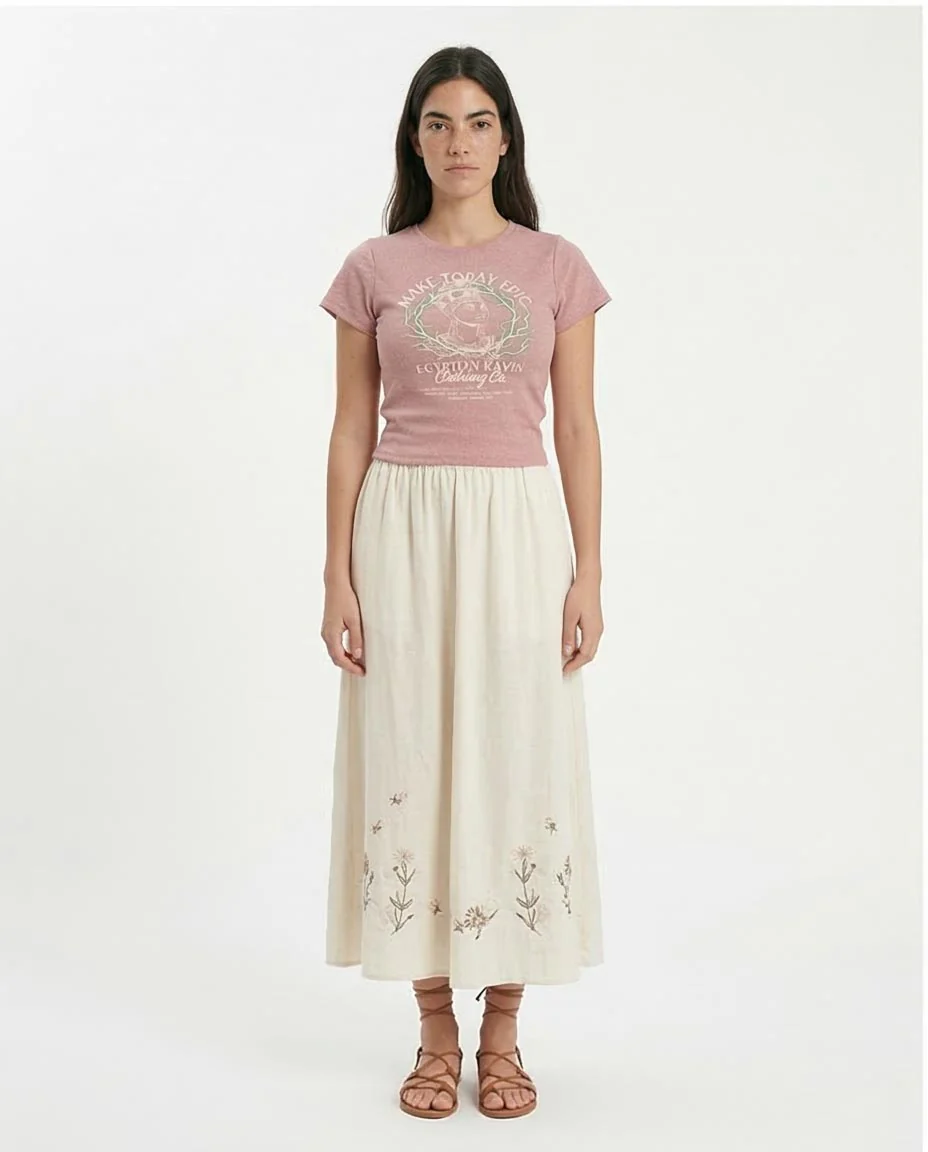 Ravin Women’s "Make Today Epic" Graphic Baby Tee – Dusty Rose Heather - R207487 - Image 3
