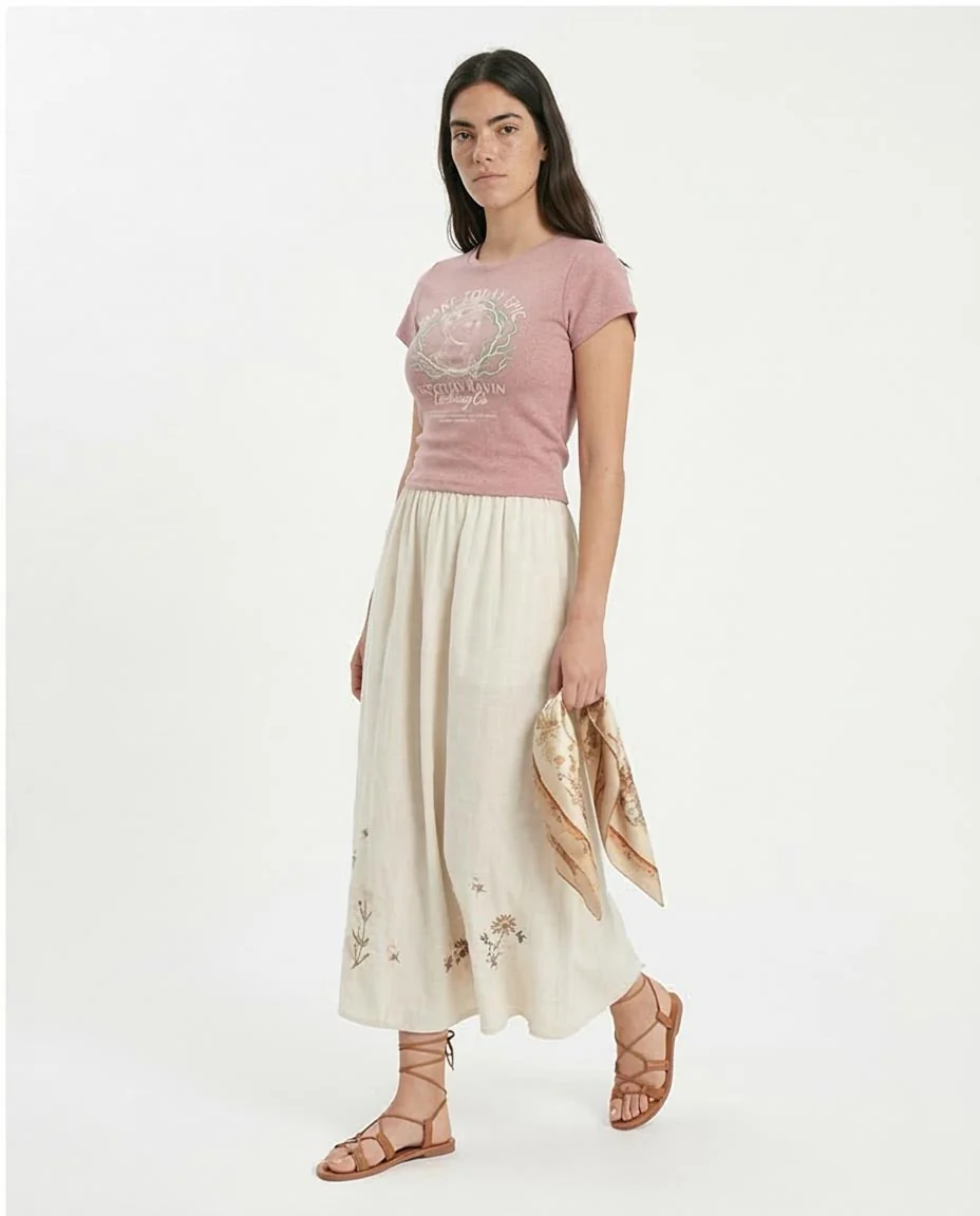 Ravin Women’s "Make Today Epic" Graphic Baby Tee – Dusty Rose Heather - R207487 - Image 5