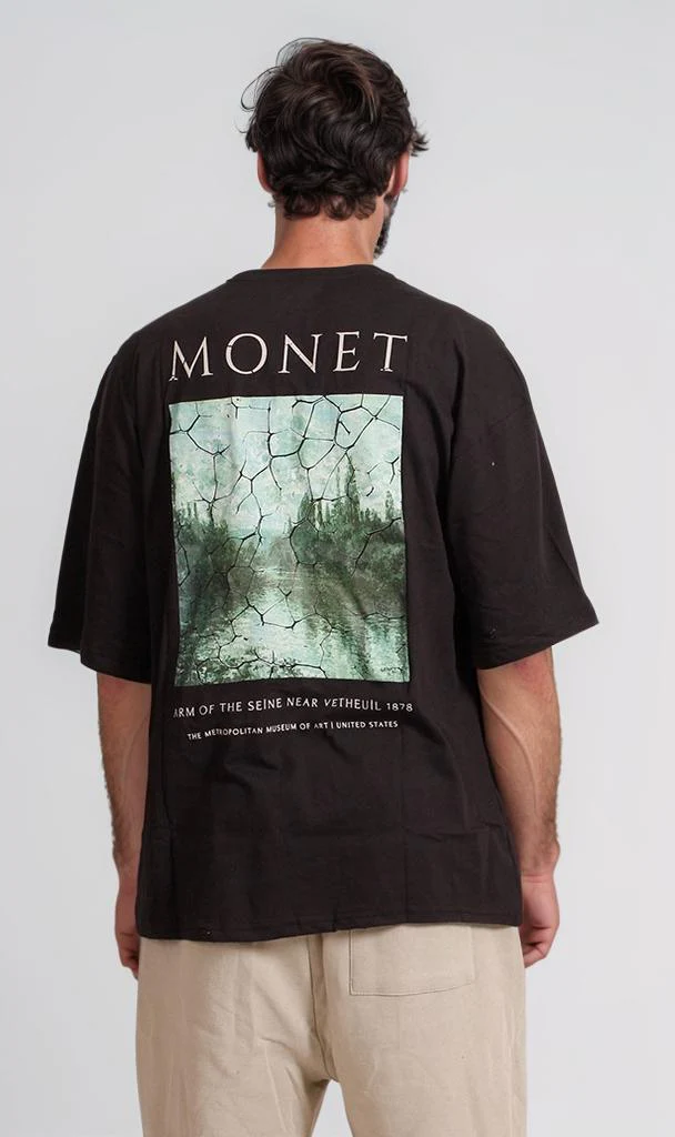 R207680 - Monet Graphic T-Shirt - Black - Image 2