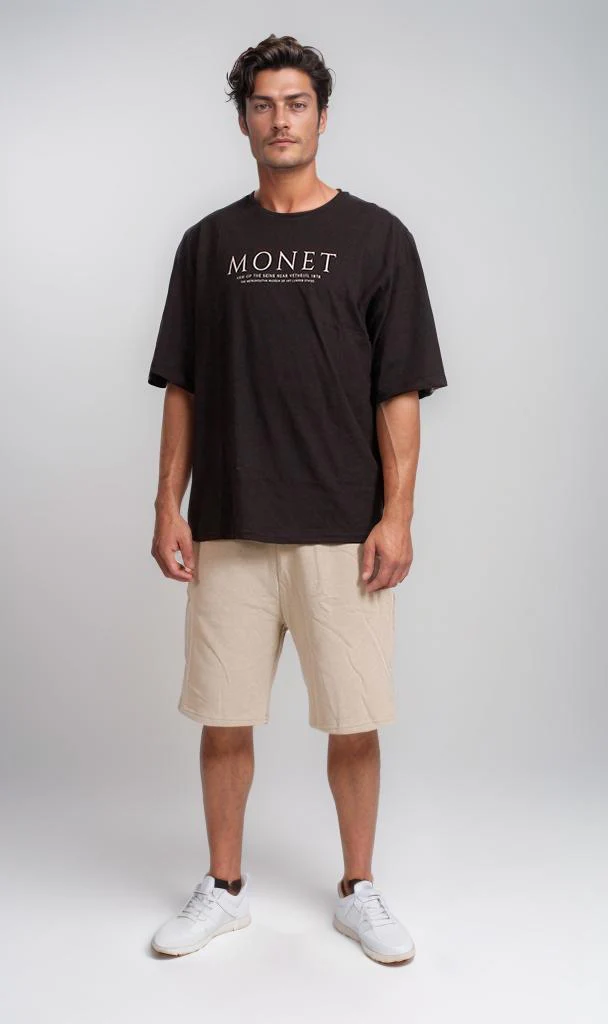 R207680 - Monet Graphic T-Shirt - Black - Image 4