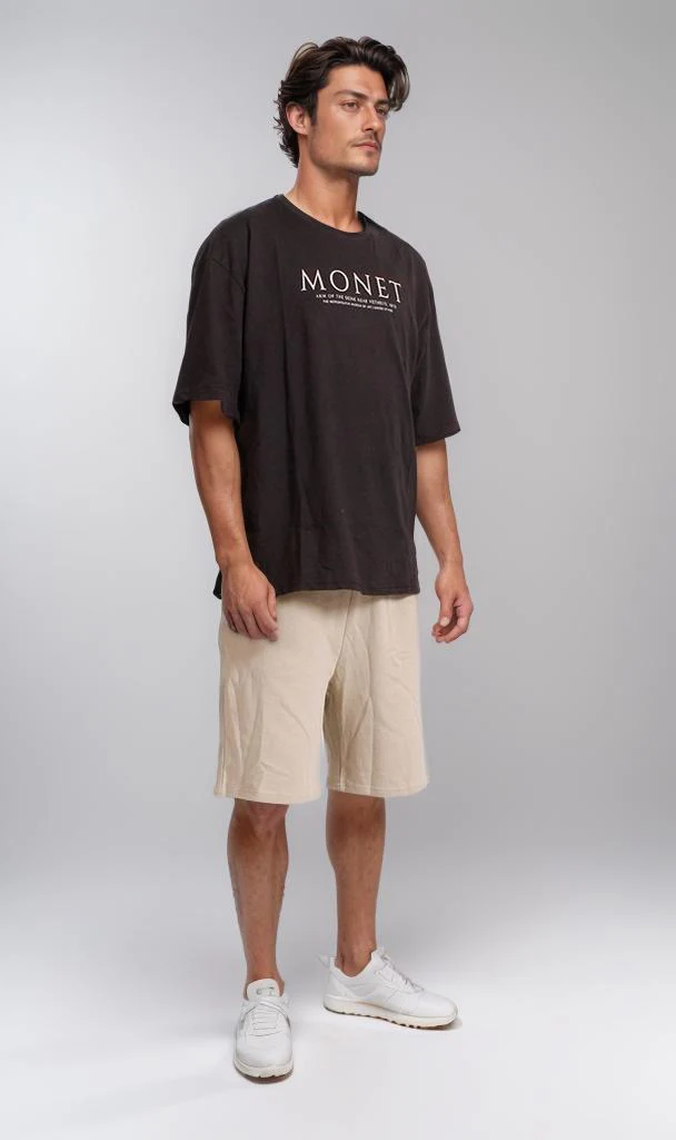 R207680 - Monet Graphic T-Shirt - Black - Image 5