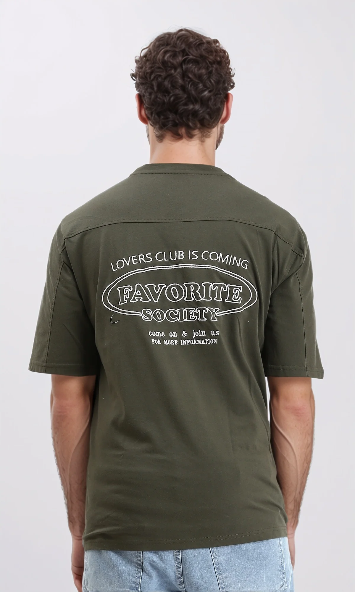 R207711 - Regular Fit Printed Tee - Dark Olive - Image 2