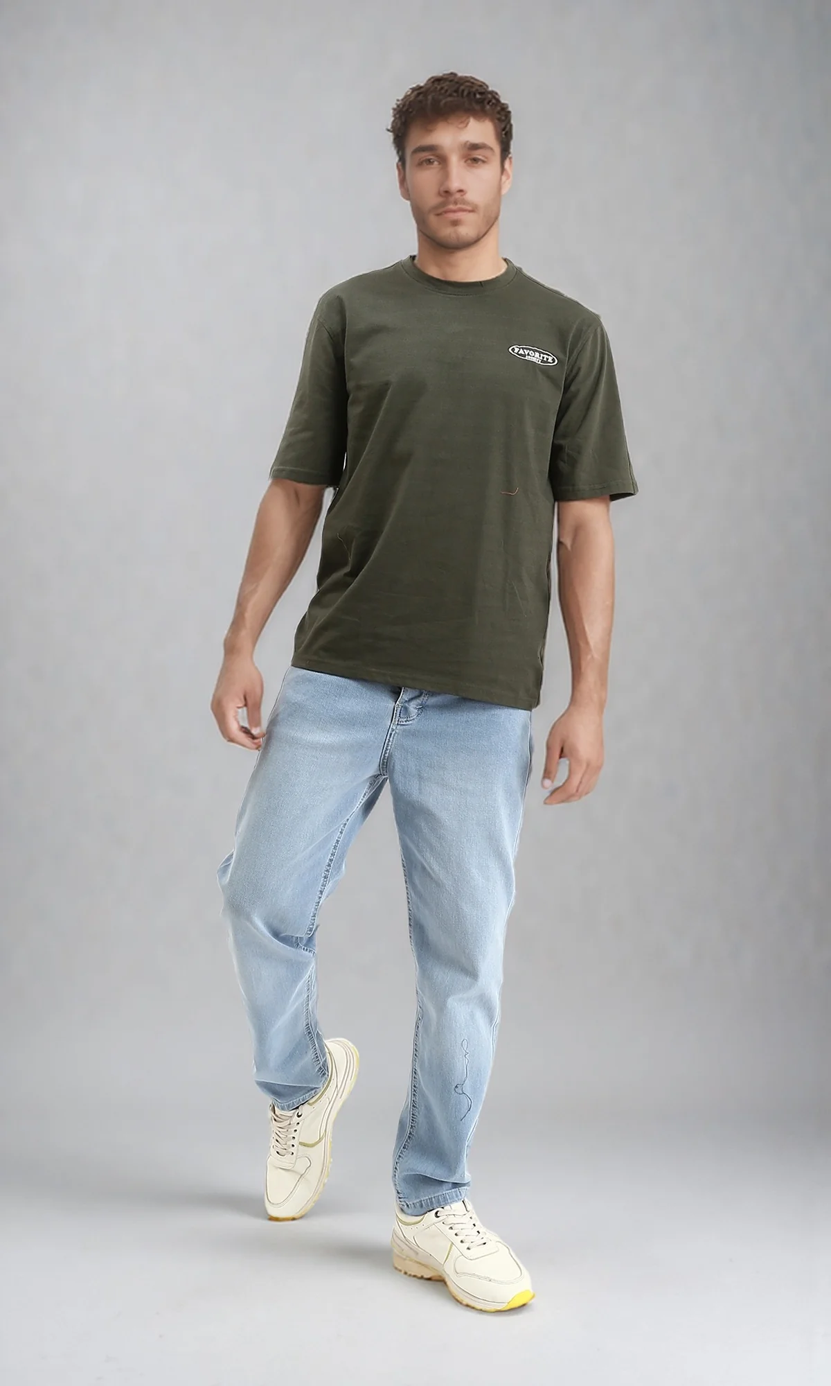 R207711 - Regular Fit Printed Tee - Dark Olive - Image 4