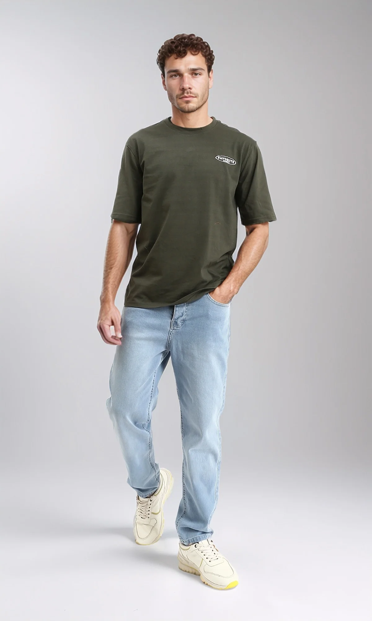R207711 - Regular Fit Printed Tee - Dark Olive - Image 5