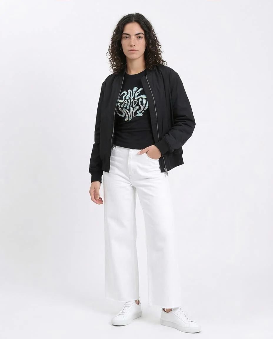 Ravin | "One and Only" Liquid Chrome Graphic Baby-Tee - Black - R207790 - Image 5