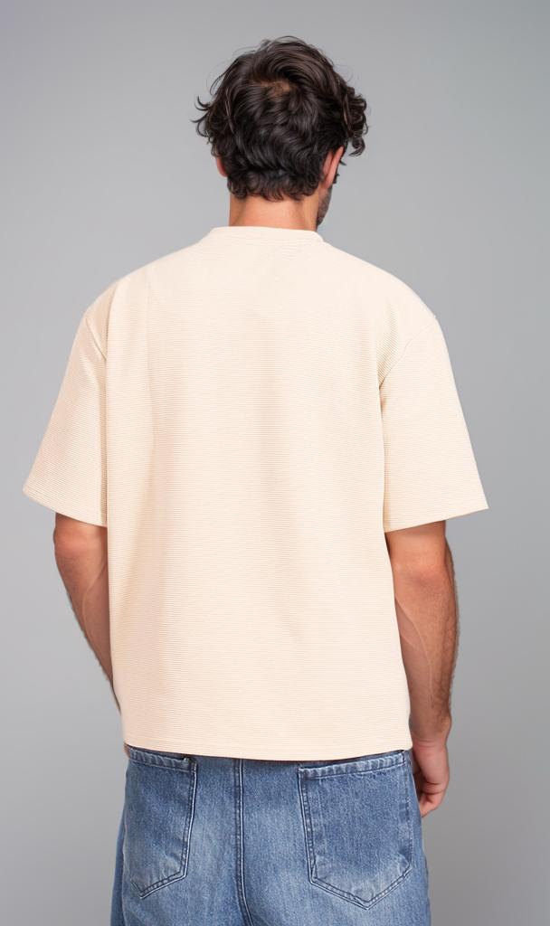 R207840 - Spun Stripe T-Shirt - Beige - Image 2
