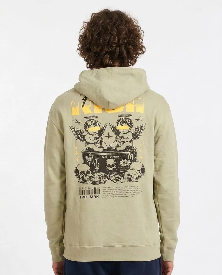 R207859 - Graphic Hoodie - Pale Yellow - Image 2