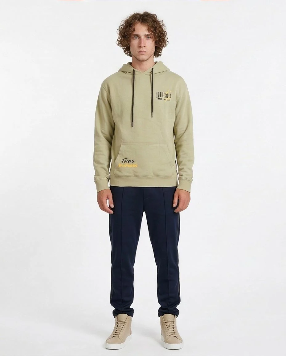 R207859 - Graphic Hoodie - Pale Yellow - Image 4