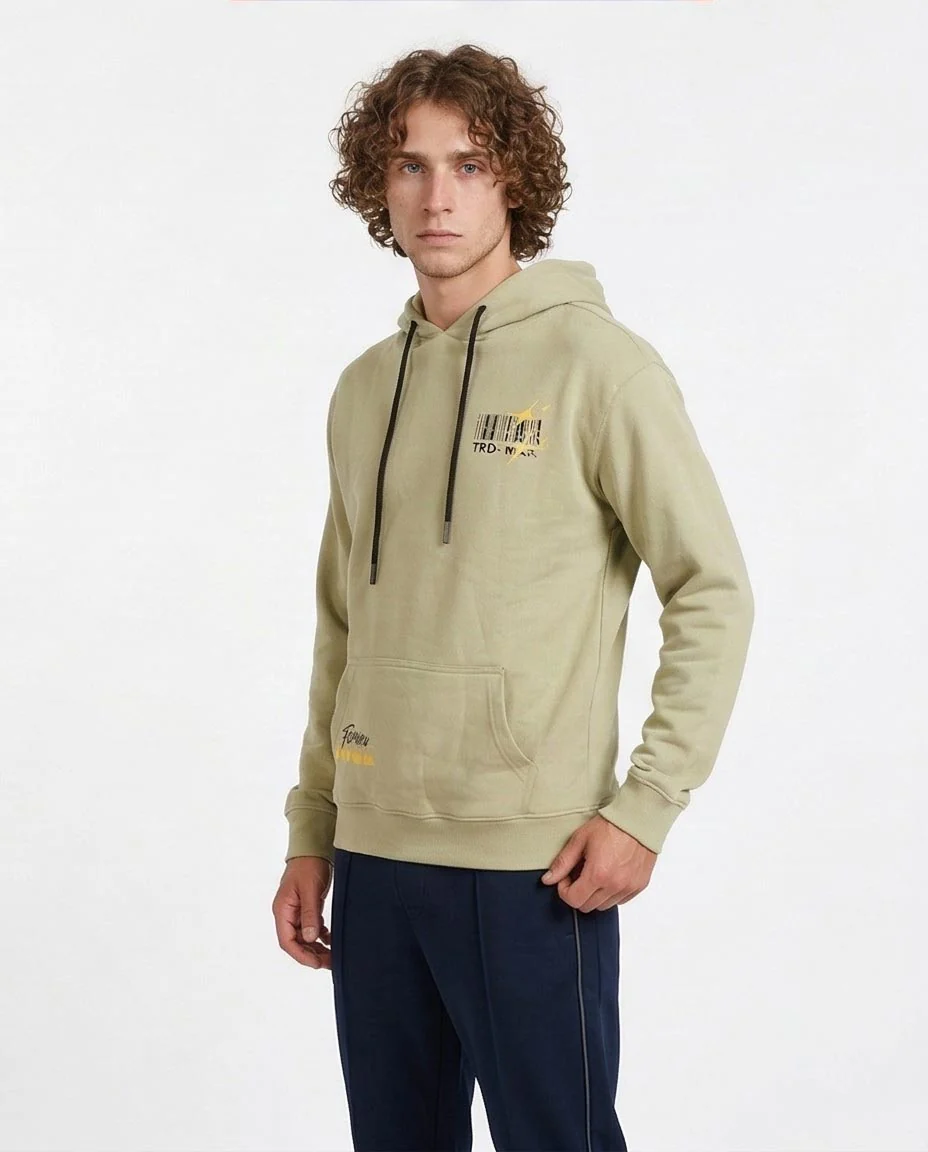 R207859 - Graphic Hoodie - Pale Yellow - Image 5