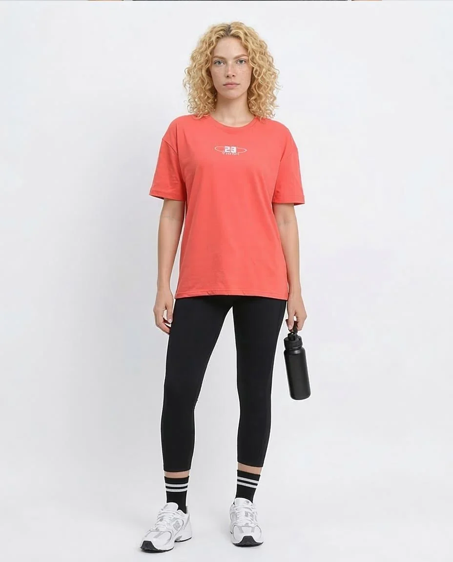 Ravin Women's Coral Oversized 'Winner 23' Graphic T-Shirt - R207865 - Image 3