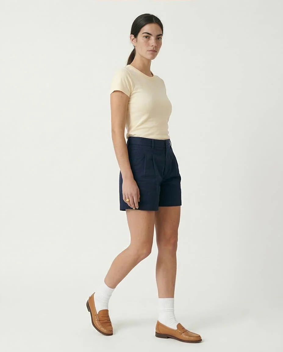 Ravin Essential Slim-Fit Ribbed Crewneck Tee in Buttercream - R207875 - Image 6