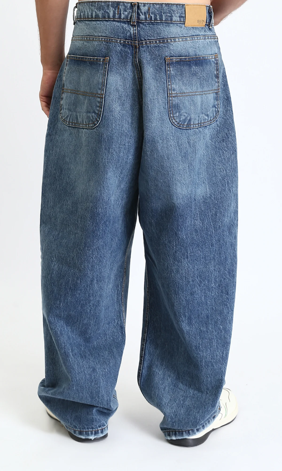 R207929 - Wide Leg Trendy Jeans - Standard Blue - Image 2