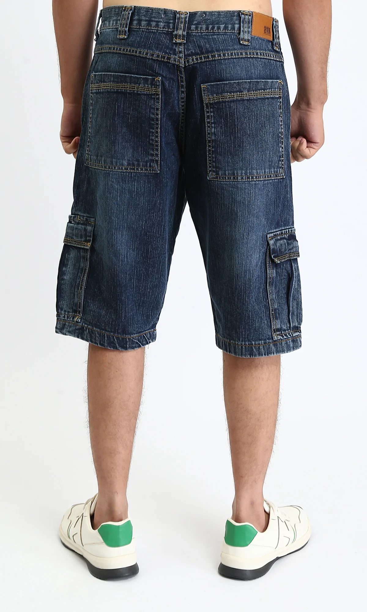 R207930 - Regular Fit Denim Shorts with Pockets - Dark Blue - Image 2