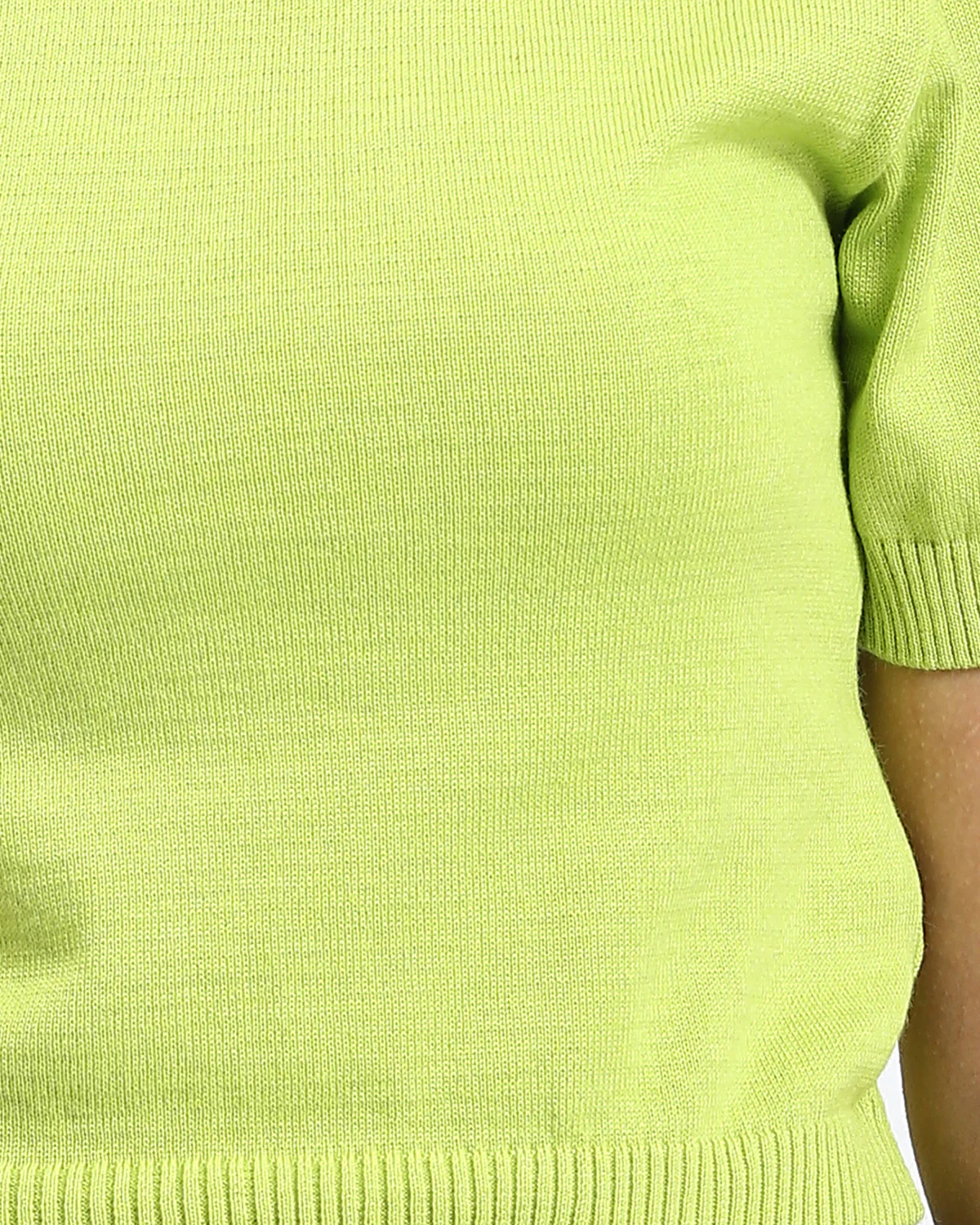 Ravin Chartreuse Short-Sleeve Knit Top - Neon Green - R207979 - Image 4