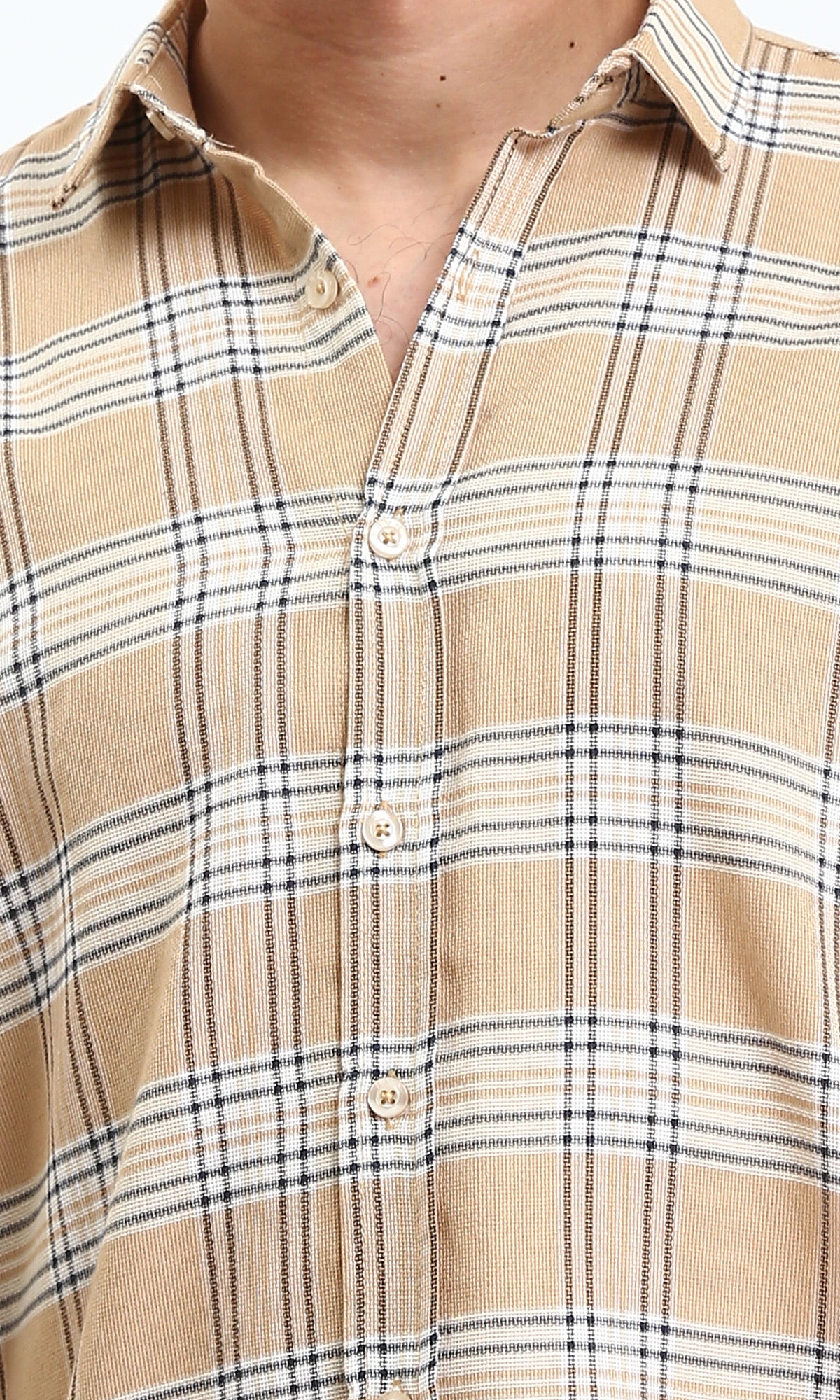 Tartan Long Sleeves Regular Shirt - Multicolor - R208100 - Image 3