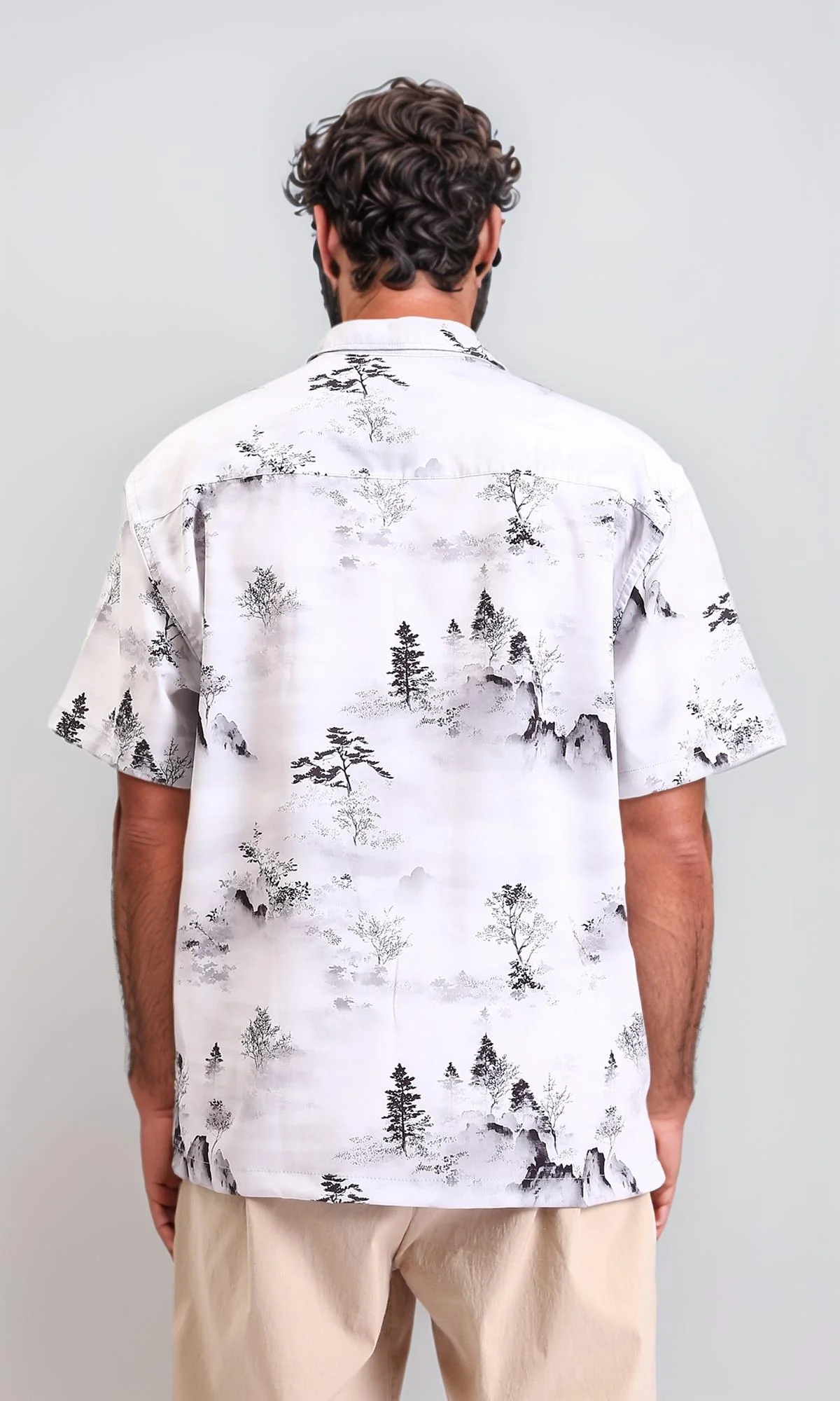 R208111 - Patterned Relaxed Fit Casual Shirt - Multicolour - Image 3